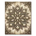 Elegant Antique Scalloped Shell Medallion Rug