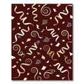 Golden Confetti Swirls And Ribbons Rug