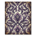 Elegant Amethyst Ornate Scroll Damask Rug