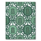 Mint Green Interlocking Geometric Archways Rug