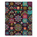 Vibrant Folk Art Floral Eagle Rug