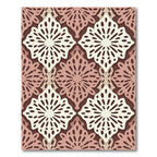 Sage and Terracotta Filigree Geometric Rug