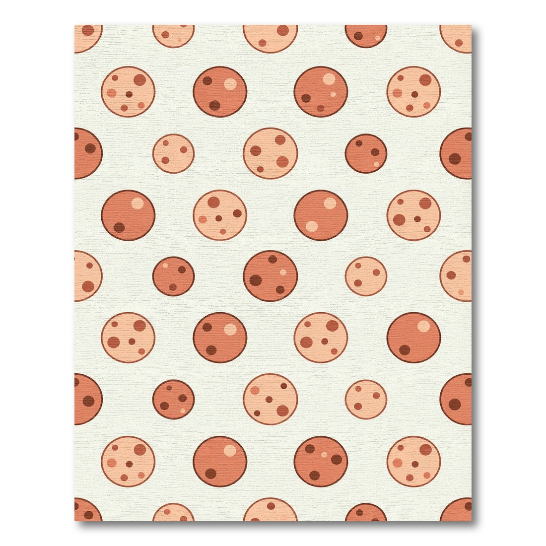 Minimalist Terracotta Polka Dot Sphere Rug