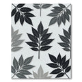 Minimalist Monochrome Botanical Leaf Arrangement Rug
