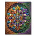 Vibrant Peacock Mandala Medallion Rug
