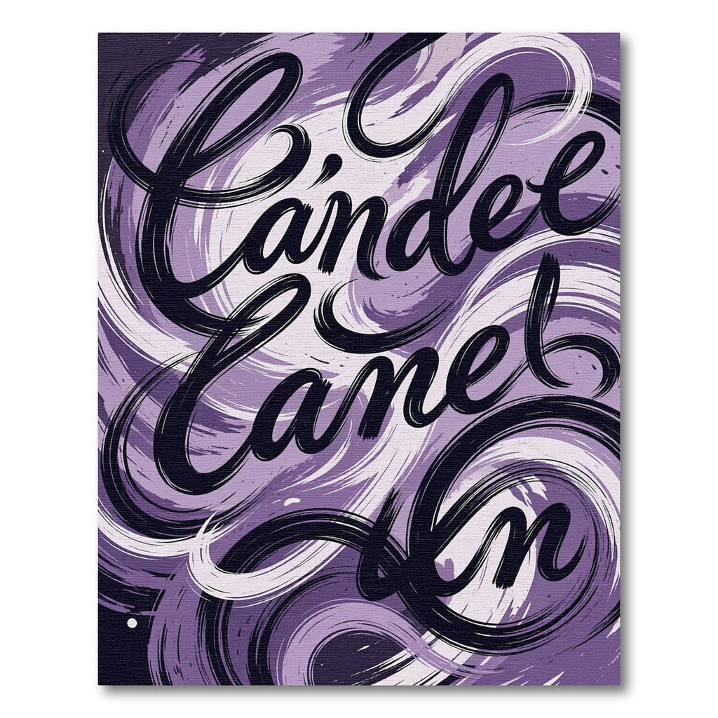 Abstract Swirling Lavender Brush Stroke Art Rug