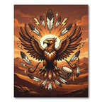Majestic Golden Eagle Sunset Feather Art Rug