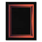 Gradient Orange Rectangular Frame Rug