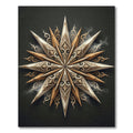 Ornate Golden Starburst Filigree Compass Rug