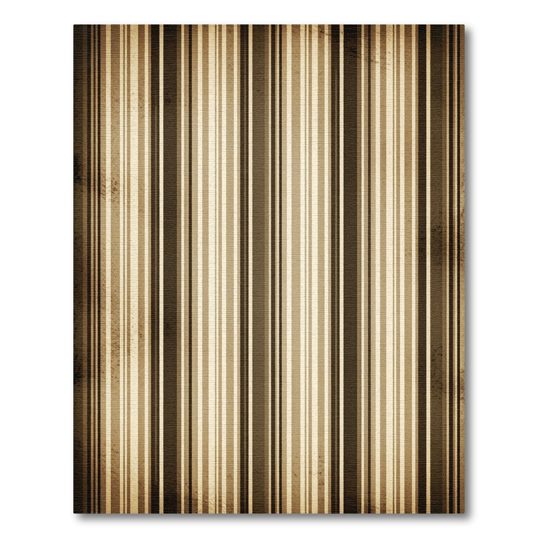 Vintage Sepia Neutral Vertical Stripe Rug