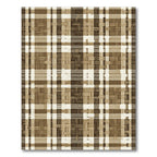 Earth Tone Woven Plaid Basketweave Rug