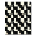 Abstract Monochrome Grid Composition Rug