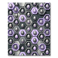 Modern Lavender Hexagonal Geometric Easter Egg Rug