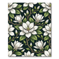 White Magnolia Bloom Garden Art Rug