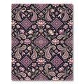 Amethyst Paisley Fish Floral Arrangement Rug