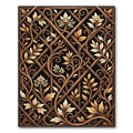 Gilded Trellis Leafy Vine Rug