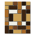 Abstract Earthy Rectangles Composition Rug