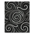 Monochrome Swirl Line Art Rug