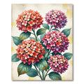 Vibrant Watercolor Hydrangea Floral Art Rug