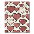 Vintage Distressed Red Heart Valentine Rug
