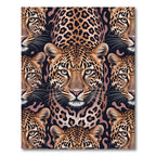 Majestic Leopard Face Animal Print Rug