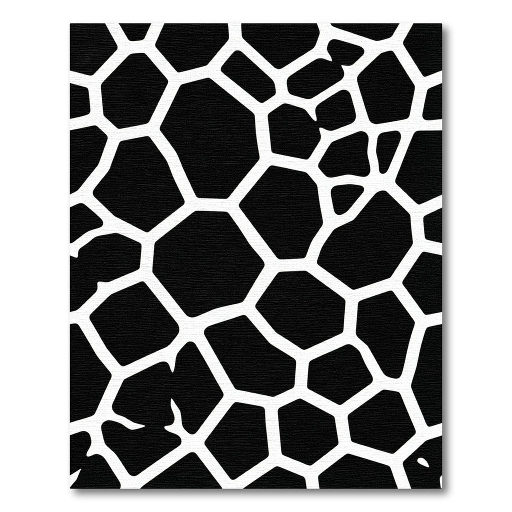 Bold Black and White Giraffe Geo Rug