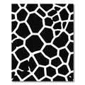 Bold Black and White Giraffe Geo Rug