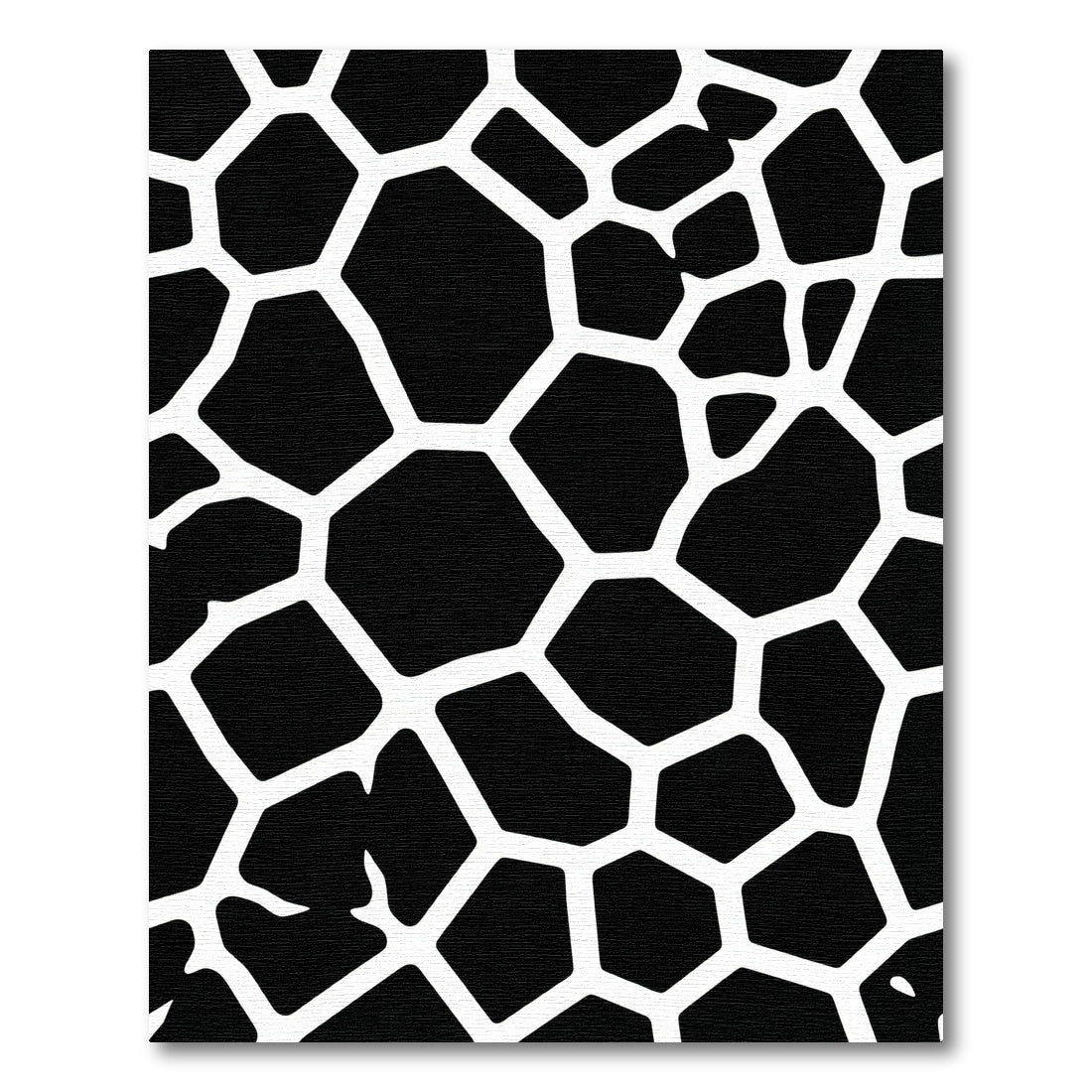 Bold Black and White Giraffe Geo Rug