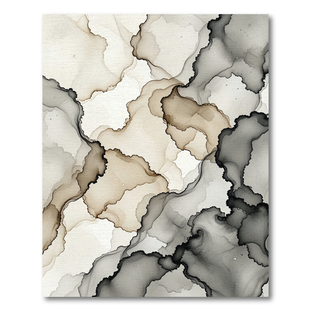 Abstract Smoke Ink Wash Marble Rug