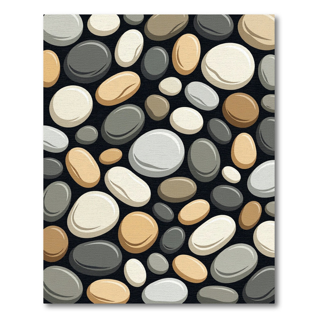 Pebble Texture Neutral Smooth Stones Rug