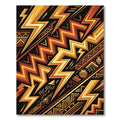 Gold Geometric Zigzag Tribal Lightning Rug