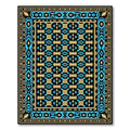 Black Yellow Blue Ornate Medallion Rug