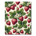 Vibrant Strawberry Botanical Berry Garden Rug