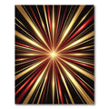 Vibrant Red Gold Burst Rug