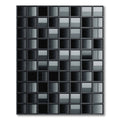 Modern Monochrome Grid Architectural Squared Rug