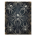 Gothic Black and Silver Spiders Web Rug