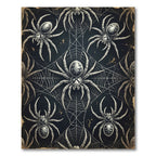 Gothic Black and Silver Spiders Web Rug