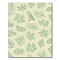 Green Bird and Feather Line Art Rug