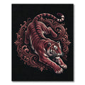 Crimson Tiger Floral Ornament Rug
