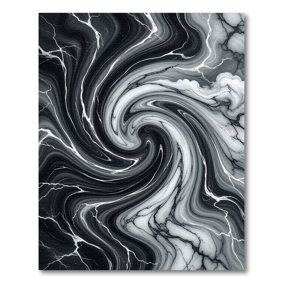 Monochromatic Swirl Marble Stone Rug