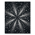 Black White Scattered Dot Explosion Rug