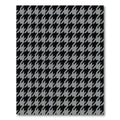Classic Black Gray Houndstooth Check Rug