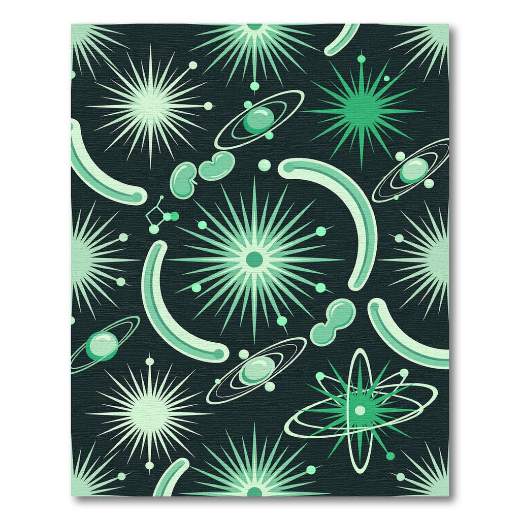 Retro Space Age Atomic Burst Rug