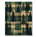 Forest Pine Plaid Tartan Check Rug