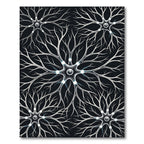 Abstract White Neuron Network Rug