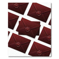 Romantic Crimson Sealed Heart Envelope Aesthetic Rug