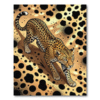 Golden Leopard Black Spotted Rug