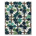 Lush Emerald Grapevine Trellis Botanical Rug