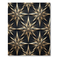 Luxurious Gold Celestial Star Geometric Rug