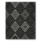 Geometric Black Diamond Tribal Rug